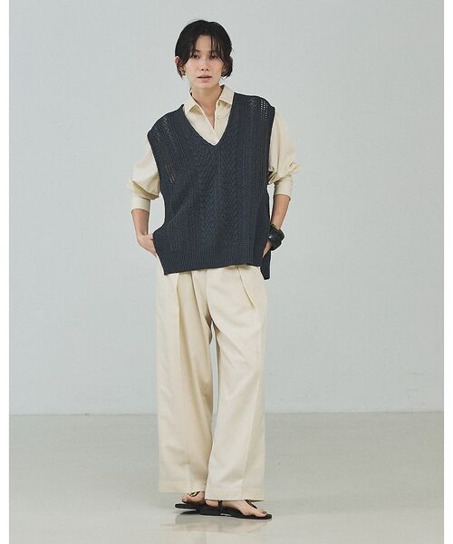 qualite / カリテ ベスト | ケーブルニットベスト【予約】 | 詳細9