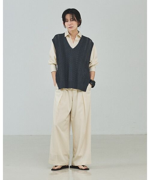 qualite / カリテ ベスト | ケーブルニットベスト【予約】 | 詳細10