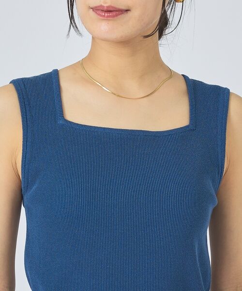 qualite / カリテ キャミソール・チューブトップ | 【前後2WAY】2WAYスクエアノースリーブニット | 詳細11