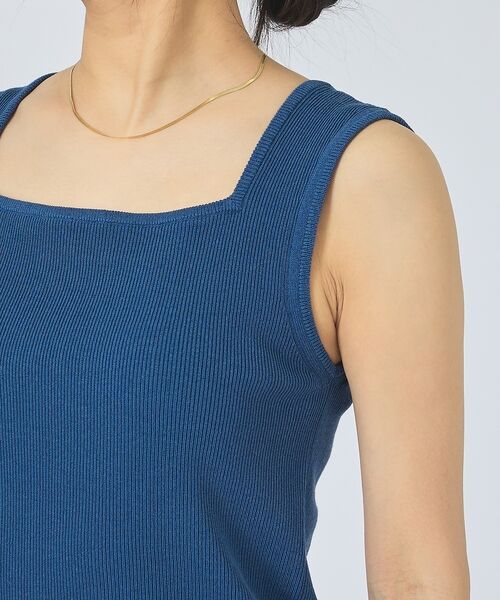 qualite / カリテ キャミソール・チューブトップ | 【前後2WAY】2WAYスクエアノースリーブニット | 詳細12