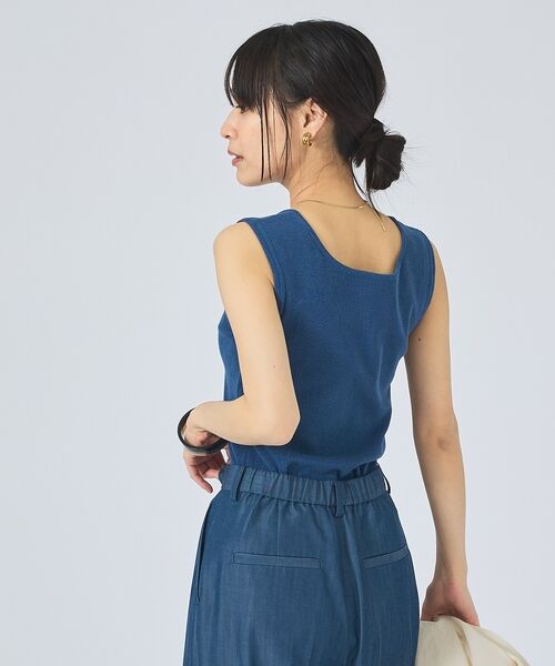 qualite / カリテ キャミソール・チューブトップ | 【前後2WAY】2WAYスクエアノースリーブニット | 詳細17