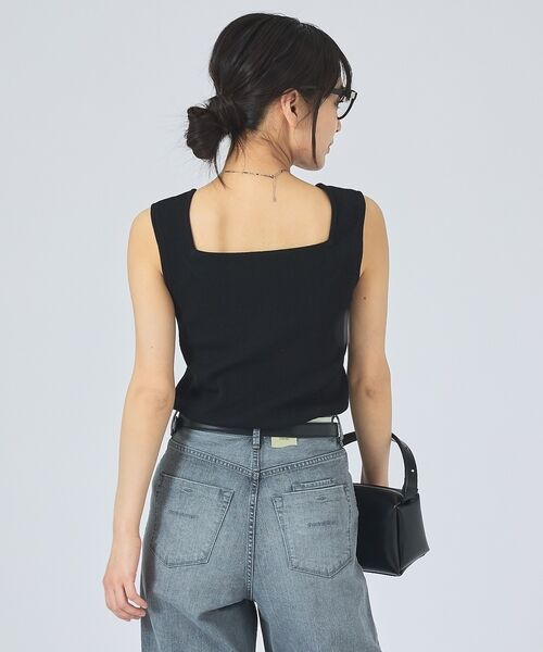 qualite / カリテ キャミソール・チューブトップ | 【前後2WAY】2WAYスクエアノースリーブニット | 詳細6