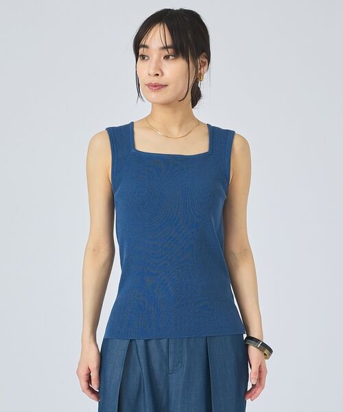 qualite / カリテ キャミソール・チューブトップ | 【前後2WAY】2WAYスクエアノースリーブニット | 詳細8
