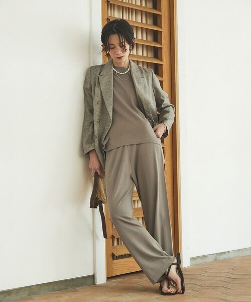 qualite / カリテ パンツ | 【接触冷感・セットアップ対応】レーヨンストレッチニットパンツ | 詳細5