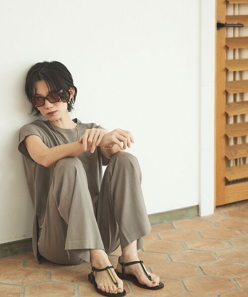 qualite / カリテ パンツ | 【接触冷感・セットアップ対応】レーヨンストレッチニットパンツ | 詳細6