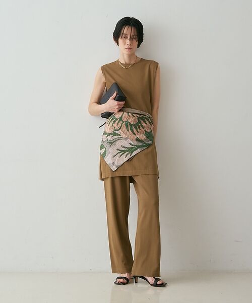 qualite / カリテ パンツ | 【接触冷感・セットアップ対応】レーヨンストレッチニットパンツ【予約】 | 詳細1