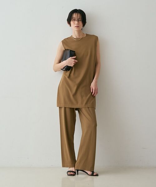 qualite / カリテ パンツ | 【接触冷感・セットアップ対応】レーヨンストレッチニットパンツ【予約】 | 詳細10