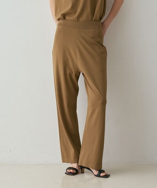 qualite / カリテ パンツ | 【接触冷感・セットアップ対応】レーヨンストレッチニットパンツ【予約】 | 詳細5