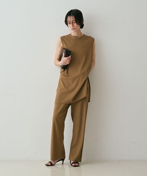 qualite / カリテ パンツ | 【接触冷感・セットアップ対応】レーヨンストレッチニットパンツ【予約】 | 詳細9
