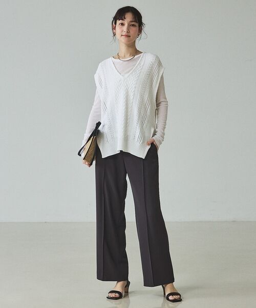 qualite / カリテ スラックス・ドレスパンツ | 【セットアップ対応】ドライカルゼフルイドパンツ【予約】 | 詳細13