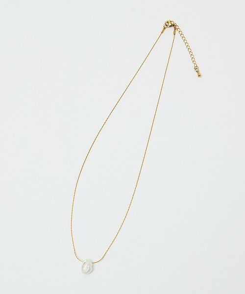 qualite / カリテ ネックレス・ペンダント・チョーカー | 【ステンレス】バロックパールチャームネックレス【予約】（ゴールド）