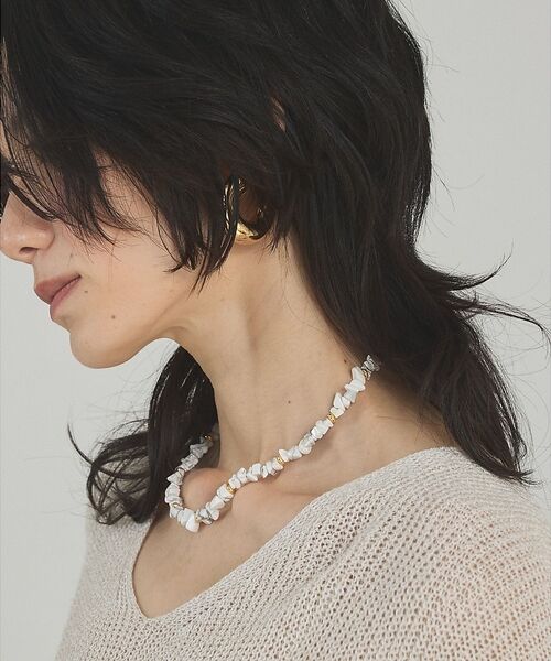 qualite / カリテ ネックレス・ペンダント・チョーカー | 【大人の天然石】サザレスライドネックレス【予約】（ホワイト）