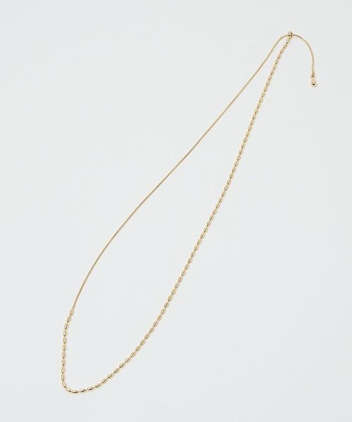 qualite / カリテ ネックレス・ペンダント・チョーカー | オーバルチェーンラリエット【予約】（ゴールド）