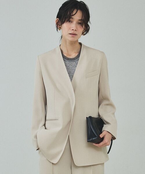 qualite / カリテ ノーカラージャケット | 【UVカット/ストレッチ/セットアップ対応】ドライカルゼノーカラージャケット【予 | 詳細3