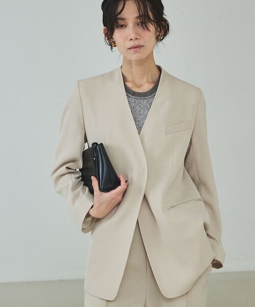 qualite / カリテ ノーカラージャケット | 【UVカット/ストレッチ/セットアップ対応】ドライカルゼノーカラージャケット【予 | 詳細4