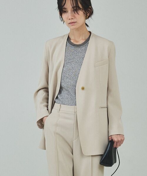 qualite / カリテ ノーカラージャケット | 【UVカット/ストレッチ/セットアップ対応】ドライカルゼノーカラージャケット【予 | 詳細7