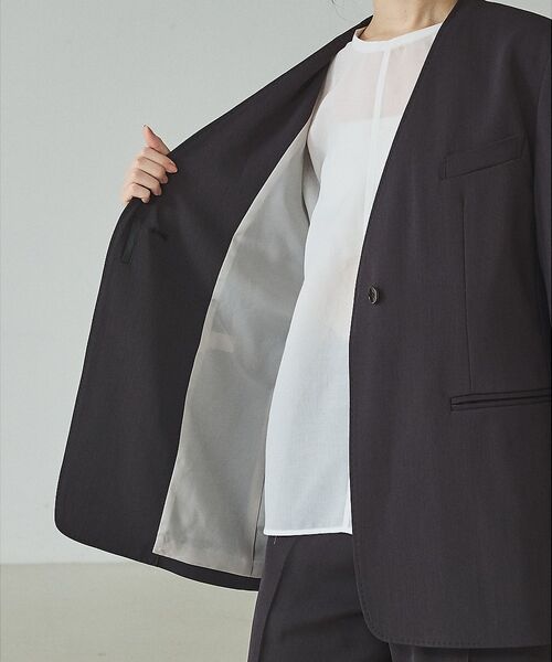 qualite / カリテ ノーカラージャケット | 【UVカット/ストレッチ/セットアップ対応】ドライカルゼノーカラージャケット【予 | 詳細14