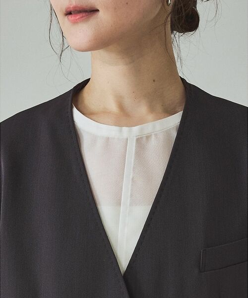 qualite / カリテ ノーカラージャケット | 【UVカット/ストレッチ/セットアップ対応】ドライカルゼノーカラージャケット【予 | 詳細8