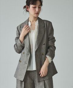qualite / カリテ テーラードジャケット | 【セットアップ対応】ラメリネンジャケット【予約】