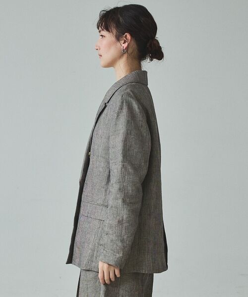 qualite / カリテ テーラードジャケット | 【セットアップ対応】ラメリネンジャケット【予約】 | 詳細10