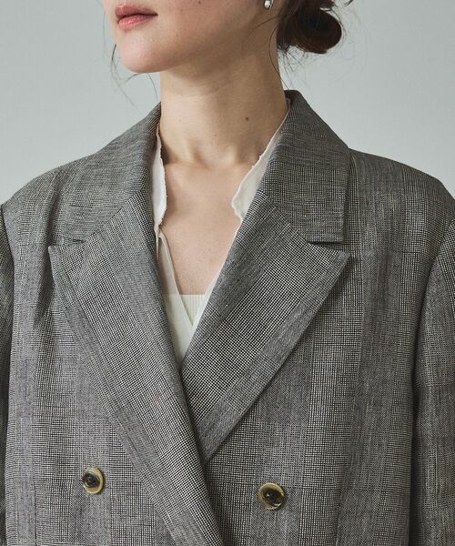 qualite / カリテ テーラードジャケット | 【セットアップ対応】ラメリネンジャケット【予約】 | 詳細12