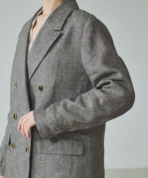 qualite / カリテ テーラードジャケット | 【セットアップ対応】ラメリネンジャケット【予約】 | 詳細13
