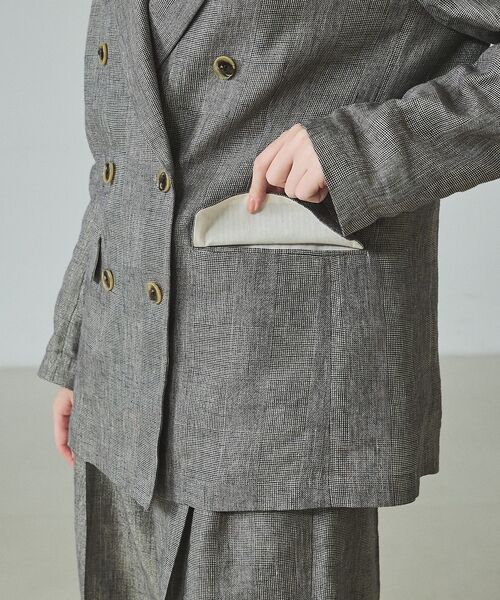 qualite / カリテ テーラードジャケット | 【セットアップ対応】ラメリネンジャケット【予約】 | 詳細14