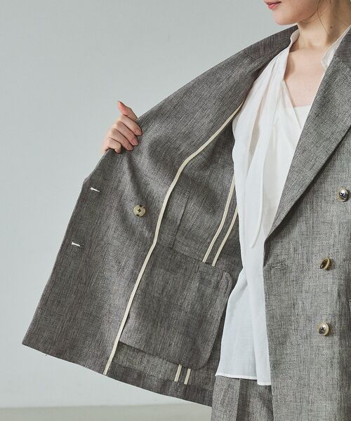 qualite / カリテ テーラードジャケット | 【セットアップ対応】ラメリネンジャケット【予約】 | 詳細15