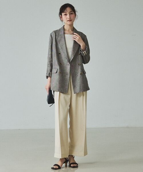qualite / カリテ テーラードジャケット | 【セットアップ対応】ラメリネンジャケット【予約】 | 詳細2