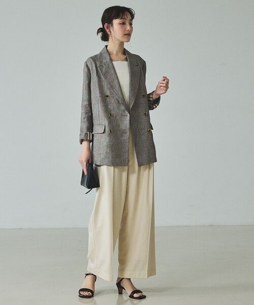 qualite / カリテ テーラードジャケット | 【セットアップ対応】ラメリネンジャケット【予約】 | 詳細3