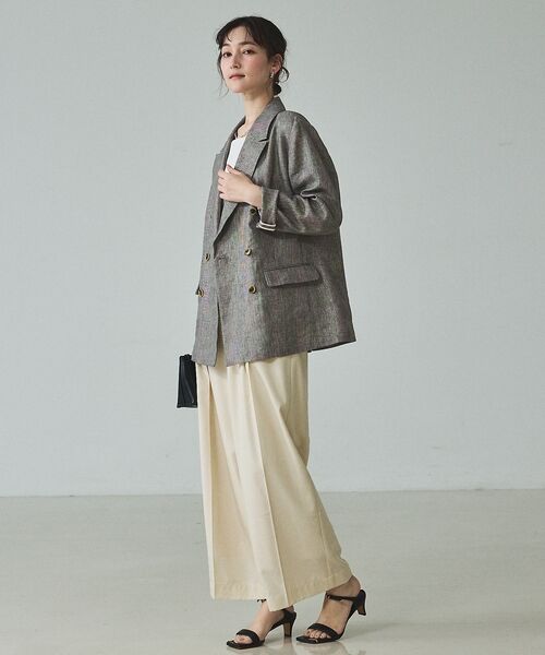 qualite / カリテ テーラードジャケット | 【セットアップ対応】ラメリネンジャケット【予約】 | 詳細4