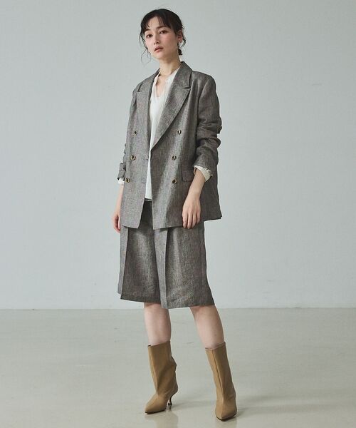 qualite / カリテ テーラードジャケット | 【セットアップ対応】ラメリネンジャケット【予約】 | 詳細5