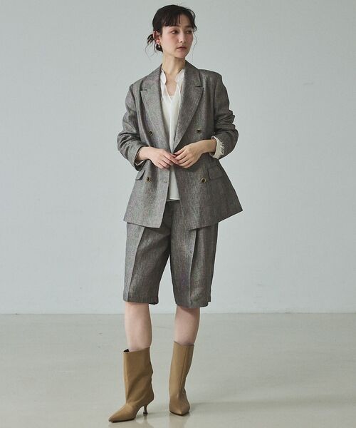 qualite / カリテ テーラードジャケット | 【セットアップ対応】ラメリネンジャケット【予約】 | 詳細6