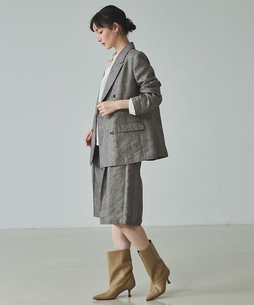 qualite / カリテ テーラードジャケット | 【セットアップ対応】ラメリネンジャケット【予約】 | 詳細7