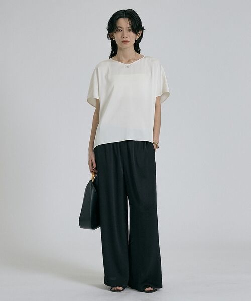 qualite / カリテ シャツ・ブラウス | 【接触冷感＆吸水速乾】クールサテンブラウス/セットアップ対応 | 詳細21