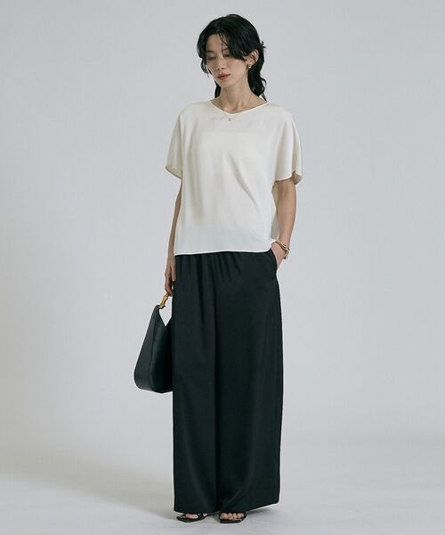 qualite / カリテ シャツ・ブラウス | 【接触冷感＆吸水速乾】クールサテンブラウス/セットアップ対応 | 詳細22