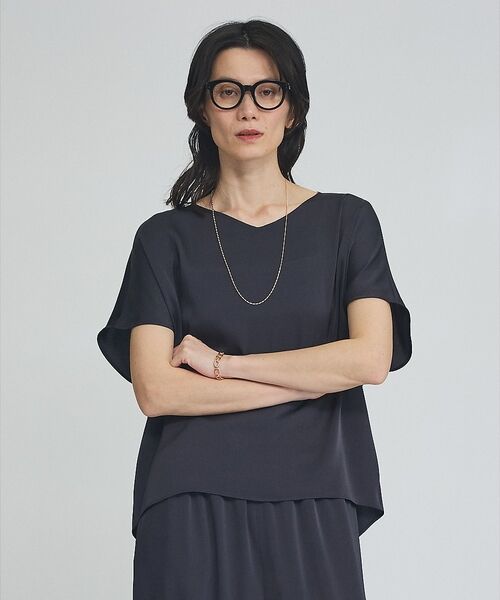 qualite / カリテ シャツ・ブラウス | 大好評につき、オフホワイトの先行予約スタート!【接触冷感&吸水速乾】クールサテン | 詳細20