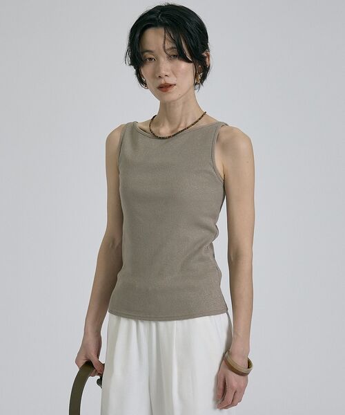 qualite / カリテ キャミソール・チューブトップ | ラメテレコタンク | 詳細11