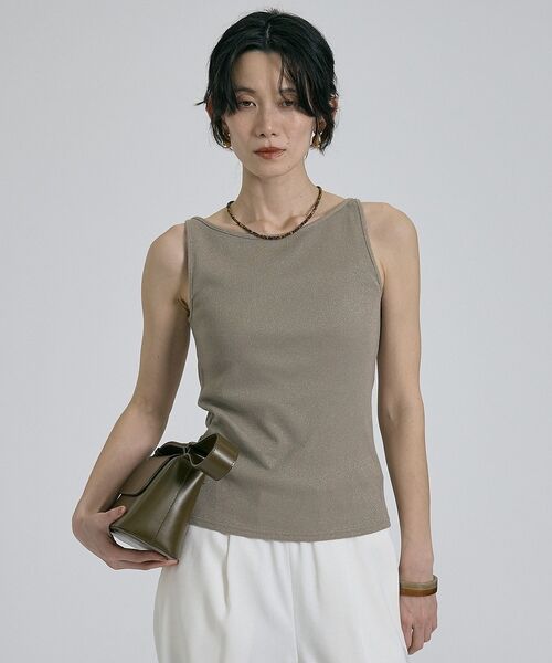 qualite / カリテ キャミソール・チューブトップ | ラメテレコタンク | 詳細12