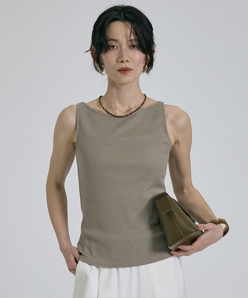 qualite / カリテ キャミソール・チューブトップ | ラメテレコタンク | 詳細13