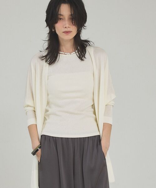 qualite / カリテ カーディガン・ボレロ | 【接触冷感】シアーオーバーカーディガン | 詳細16
