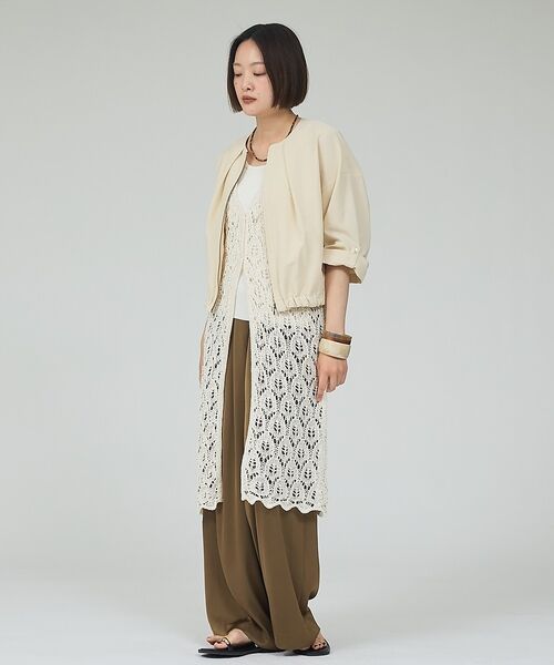 qualite / カリテ キャミソール・チューブトップ | 2WAYリーフパターンロングジレ | 詳細7