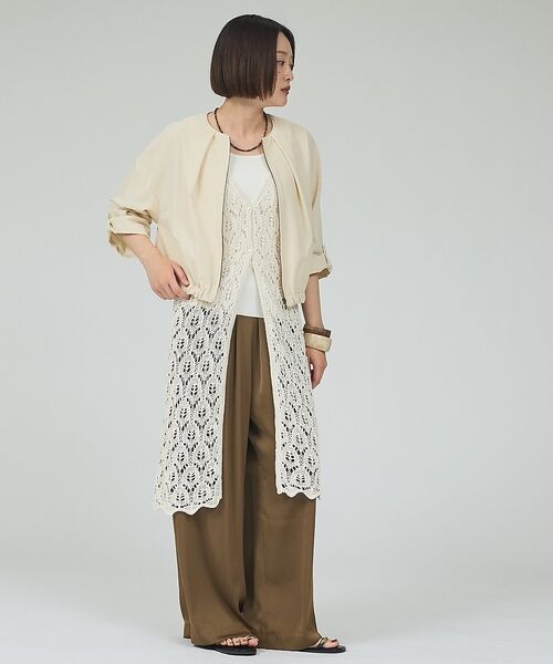 qualite / カリテ キャミソール・チューブトップ | 2WAYリーフパターンロングジレ | 詳細8