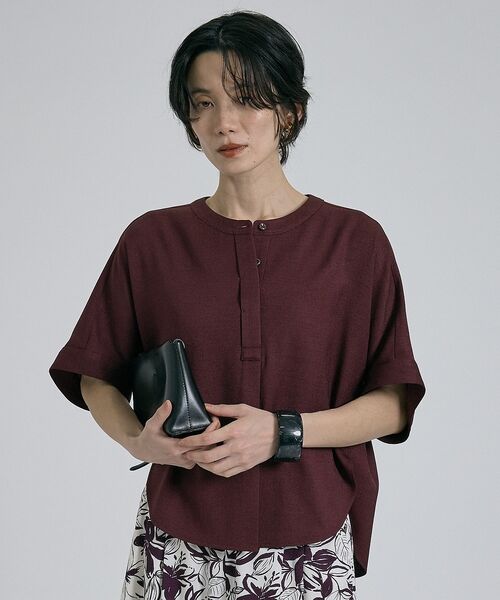 qualite / カリテ シャツ・ブラウス | 【ベストセラーアイテム！新色追加】リネンライクスリットブラウス/セットアップ対応 | 詳細9