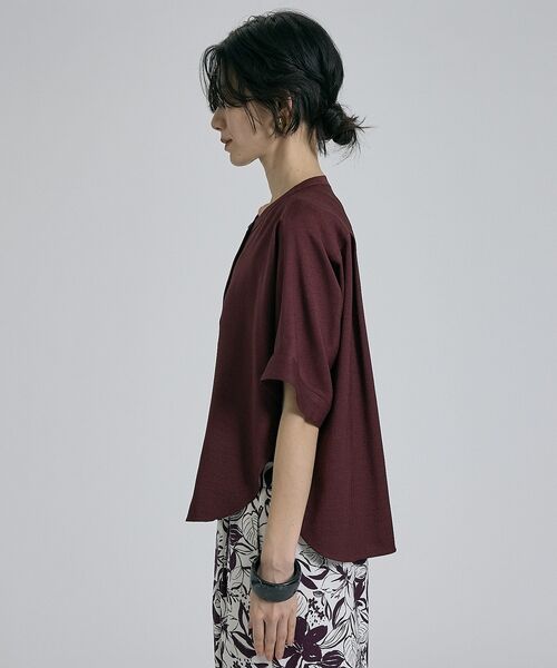 qualite / カリテ シャツ・ブラウス | 【ベストセラーアイテム！新色追加】リネンライクスリットブラウス/セットアップ対応 | 詳細11