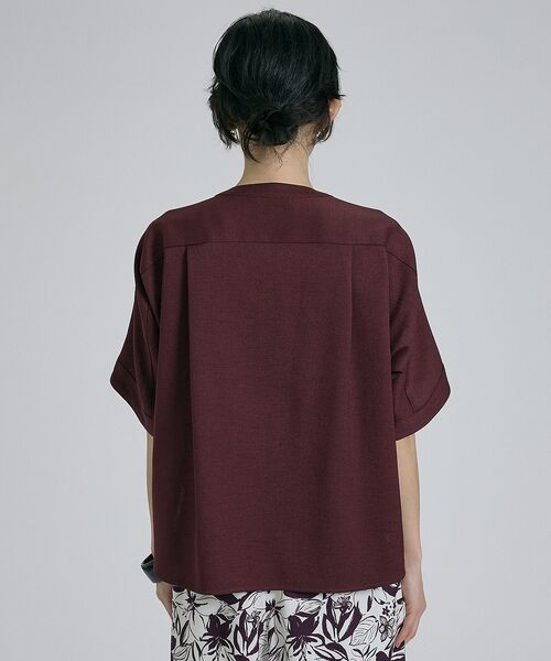 qualite / カリテ シャツ・ブラウス | 【ベストセラーアイテム！新色追加】リネンライクスリットブラウス/セットアップ対応 | 詳細12