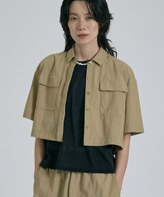 qualite / カリテ シャツ・ブラウス | 【接触冷感＆透湿＆撥水＆UVカット】ナイロンタスランショートシャツ/セットアップ