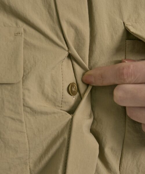 qualite / カリテ シャツ・ブラウス | 【接触冷感＆透湿＆撥水＆UVカット】ナイロンタスランショートシャツ/セットアップ | 詳細10