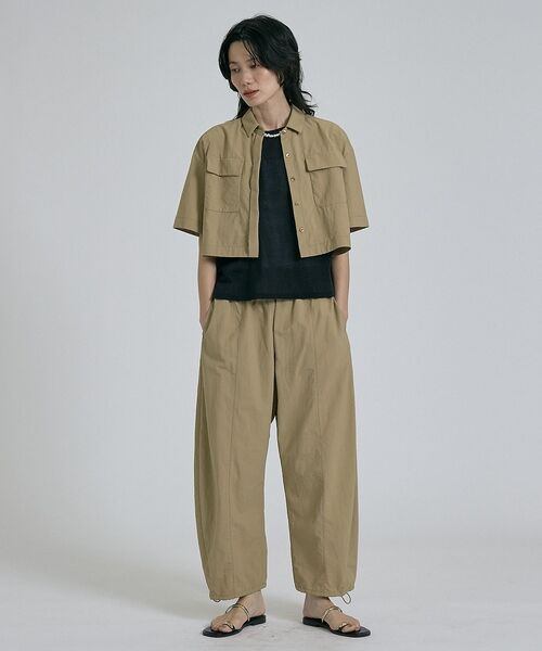 qualite / カリテ シャツ・ブラウス | 【接触冷感＆透湿＆撥水＆UVカット】ナイロンタスランショートシャツ/セットアップ | 詳細2
