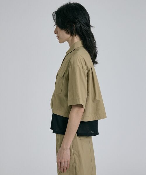qualite / カリテ シャツ・ブラウス | 【接触冷感＆透湿＆撥水＆UVカット】ナイロンタスランショートシャツ/セットアップ | 詳細7